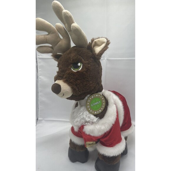 Build a Bear Green Eyes Dasher Reindeer Stuffed Animal Christmas Plush Toy - Picture 1 of 15